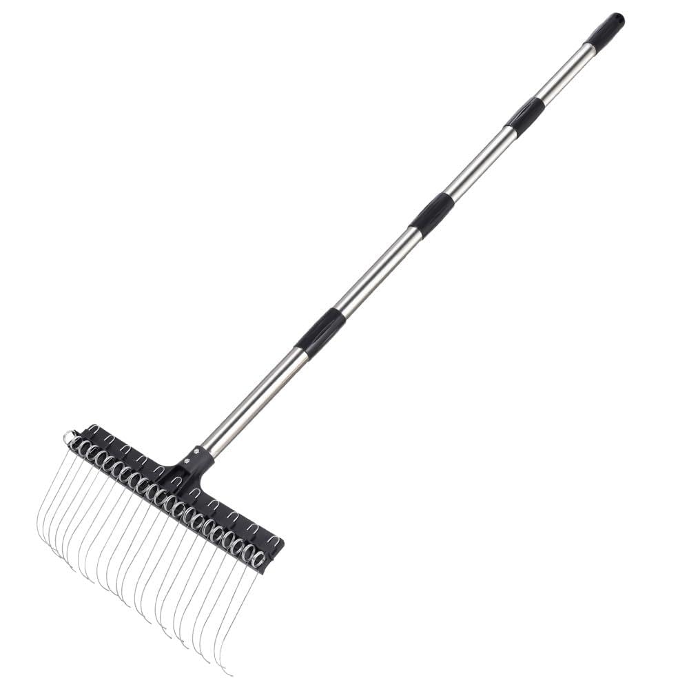 Soysehung Thatch Rake 63-inch Adjustable Handle