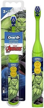 Oral-B Kid's Battery Toothbrush Featuring Marvel's Avengers, Soft Bristles, for Kids 3+ (Character May Vary) (Pack of 2)