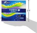 Tampax Pearl Plastic Tampons, Mutlipack, Light/Regular/Super Absorbency, Unscented, 47 Count (Packaging May Vary)