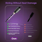 7 in 1 Blow Dryer Brush and Hair Dryer, Hot Hair Styler with Negative Ion 110,000 RPM Hair Straightener Brush for Fast Drying Straightening Curling Voluming, Suitable for All Types,Purple