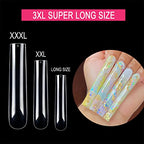 3XL Square Full Cover Nail Tips,SWETIDY 360PCS XXXL Straight Tapered Square Press on Nail Tips with Box for Nail Salons and DIY Nail Art, 12 Sizes with Box