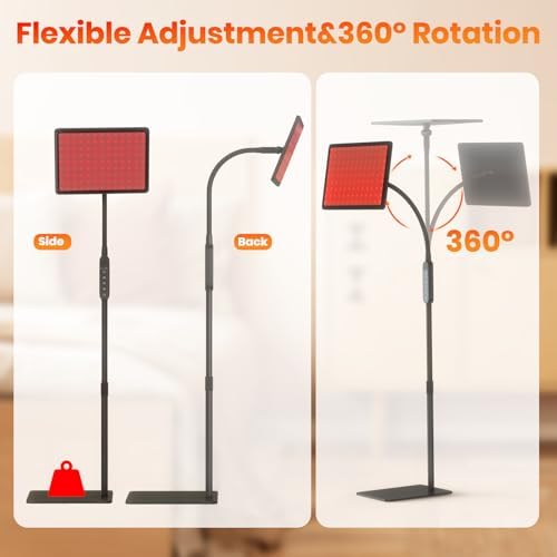 Red Light Therapy Lamp：Gooseneck Infrared Red Light Therapy Lamp with Led 660nm&850nm Red Light Therapy for Face and Body,Remote Control Near Infrared LED Red Light Therapy lamp Device at Home
