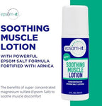 Epsom-It Soothing Muscle Lotion - Roll On Epsom Salt Lotion with Arnica for Muscle Aches and Stiffness, Knees and Tired, Achy Feet, Topical Magnesium Cream, 3oz.