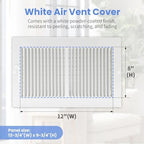 12 x 8 Inch [Duct Opening] Air Vent Covers for Wall or Ceiling - High Airflow 2 Way Steel Ventilation - Adjustable Wall/Ceiling Register, 13-3/4 Inch x 9-3/4 Inch [Overall Dimensions]
