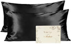 YANIBEST Satin Pillowcase for Hair and Skin Care Silk Pillowcase 2 Pack King Size Pillow Cases Set of 2 -Satin Cooling Pillow Covers with Hidden Zipper Floral Print