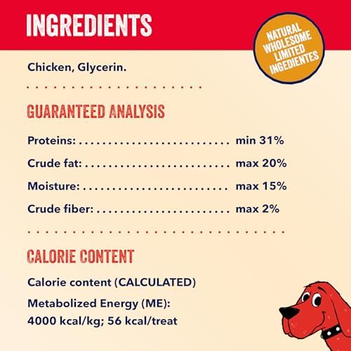 Clifford® Chicken Jerky Dog Treats | Healthy Dog Treats Small Dogs, Medium and Large Dogs | Real Chicken Jerky for Dogs, Grain Free, Rawhide Free Dog Chews - Just Two Ingredients (24oz)