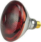 2 Pack Heat Lamp Infrared Bulbs PAR38 Glass Lamp Bulb for Food Service, Brooder Bulb, Chicks, Pet, Bathroom, Light Therapy Use E26 Base, Flood Light Heat Lamp Bulb. (125W, Red)