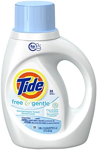 Tide Free & Gentle HE Liquid Laundry Detergent, Unscented, 1.09 L (24 Loads) - Packaging May Vary