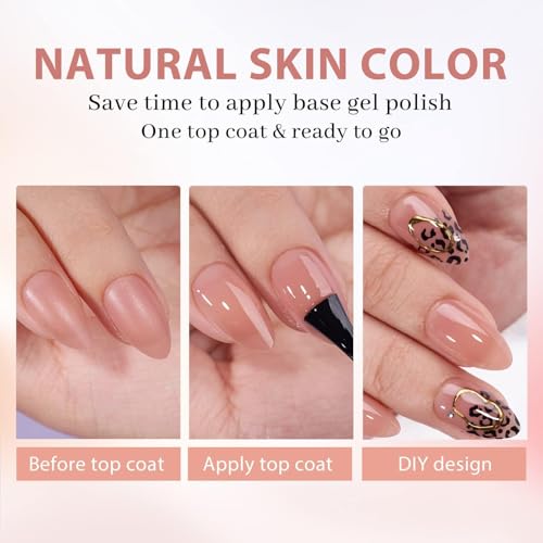 BTArtbox Short Almond Nail Tips - Soft Gel Nail Kit with Tip Primer Base, 160 pcs Brown Pre-colored Fake Nails with Gel Nail Glue and Top Coat Nail Extension Kit for Women's Gift