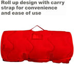 EVERYDAY KIDS Toddler Nap Mat with Removable Pillow -Under Construction- Carry Handle with Fastening Straps Closure, Rollup Design, Soft Microfiber for Preschool, Daycare, Sleeping Bag -Ages 2-6 years