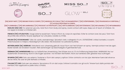 So���? Unique Body Mist Set - Perfumes for Women with Fresh, Floral, Sweet Scents - 6 Hour Wear Body Spray for Women - Travel Size Gift Set - 6 pcs