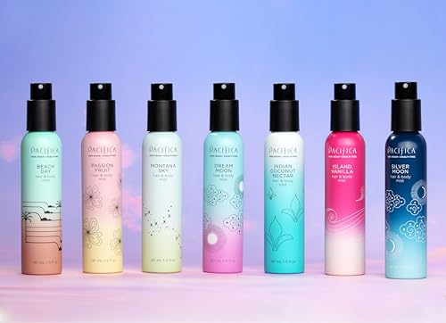 Pacifica Silver Moon Hair Mist Perfume & Full Body Spray for Women - Body Mist Fragrance w/BTonka, Santal, Cardamom, Vanilla Bean, Musk & Amber ��� Clean Beauty Alcohol-Free, Vegan & Cruelty-Free, 5 oz