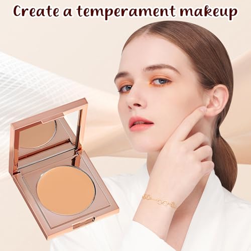 Colored Clay CC Undereye Corrector, Color Corrector for Dark Circles with Brush, CC Undereye Corrector, Conceal & Brighten Dark Circles, Under Eye Hydrating Concealer for Women (Medium-Tan Peach)