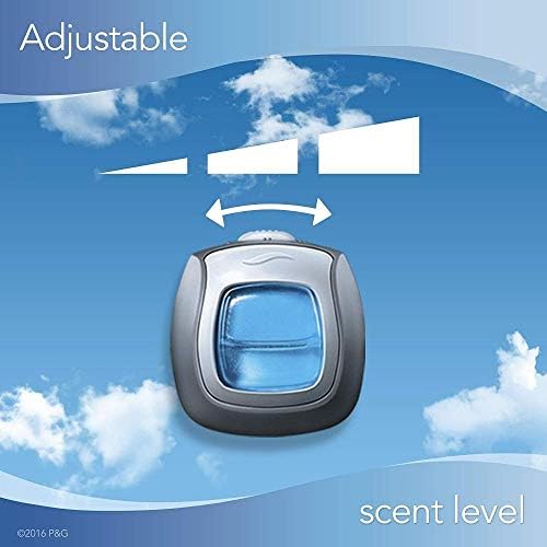 Febreze Car Air Freshener, 2 Gain Original and 2 Gain Island Fresh Scents, Odor Eliminator for Strong Odors (4 Count)