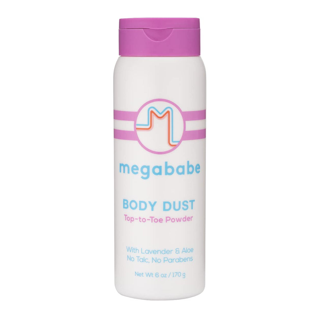 Megababe Sweat Absorbing Body Powder - Body Dust | Hot Weather Essential | with Lavender & Aloe | Talc-Free, All Natural | 6 oz (Pack of 1)