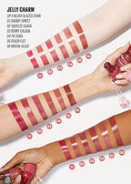 Kaja Lip & Blush Glazed Keychain Stain - Jelly Charm 01 Cherry Spritz | with Triple Berry Complex, Lemon Fruit Extract &Olive Squalane, Hydrating, Long Lasting Tint