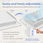 10 x 6 Inch [Duct Opening] Air Vent Covers for Wall or Ceiling - High Airflow 2 Way Steel Ventilation - Adjustable Wall/Ceiling Register, 11-3/4 Inch x 7-3/4 Inch [Overall Dimensions]
