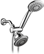 Hotel Spa AquaStorm 30-Setting SpiralFlo 3-Way High Pressure Luxury Shower Head/Handheld Showerhead Combo with Water Saving Economy Mode/Chrome