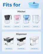 [Original] Waterdrop Alkaline Water Filter Replacement for All Waterdrop Pitcher and Dispenser Filtration System, Increase PH, Improved Coffee Taste, Last Up to 2 Months or 100 Gallons (Pack of 2)