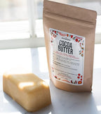 Better Shea Butter Raw Cocoa Butter - Unrefined, 100% Pure, Food Grade - Use for Cocoa Lip Balm, Stretch Marks Cream, Cacao Butter Cream, Scars Oil, Whipped Lotion - Skin & Hair Moisturizer 1LB Block