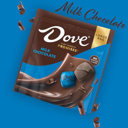 DOVE PROMISES Milk Chocolate Large Bag Individually Foil Wrapped Easter Basket Easter Egg Stuffers Easter Candy, 14.08 Oz Bag