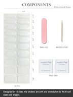 Semi Cured Gel Nail Strips (White Glazed Donut)-20 PCS Gel Nail Stickers | Gel Nail Wraps | UV Light Required, Salon Quality & Easy to Use