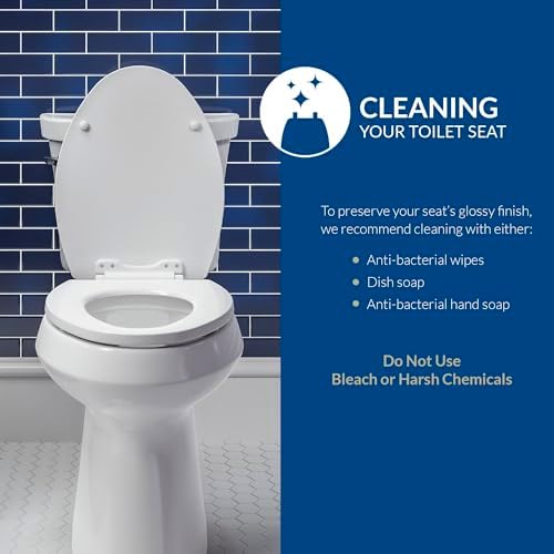 Mayfair Natural Oak Veneer Toilet Seat with Chrome Hinges, Round, Wood