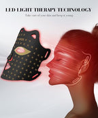Red Light Therapy for Face, 7 Colors LED Face Mask Light Therapy At Home, Led Face Mask Light Therapy, Black