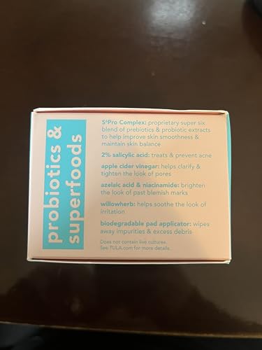 TULA Skin Care Breakout Breakthrough - Acne Maximum Strength Biodegradable Toner Pads, Non-Alcohol, Acne & Blemish Fighting, Soothes & Brightens Marks, 30 Pads
