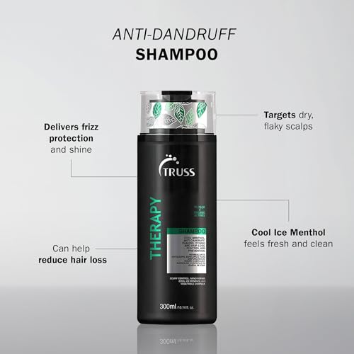 TRUSS Therapy Shampoo - Anti Dandruff Shampoo + Dry Scalp Treatment - Help Prevent Hair Loss and Reduce Oiliness While Protecting Against Dandruff and Allergies (300 ml)
