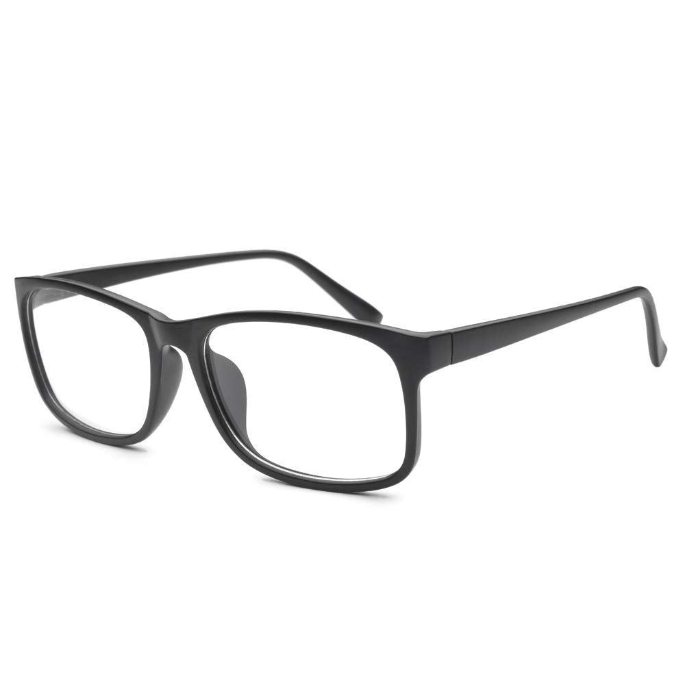 HUIHUIKK Nearsighted Oversize Myopia Glasses Everyday Use Mens Womens -1.50 Black Distance Glasses (NOT READING GLASSES)