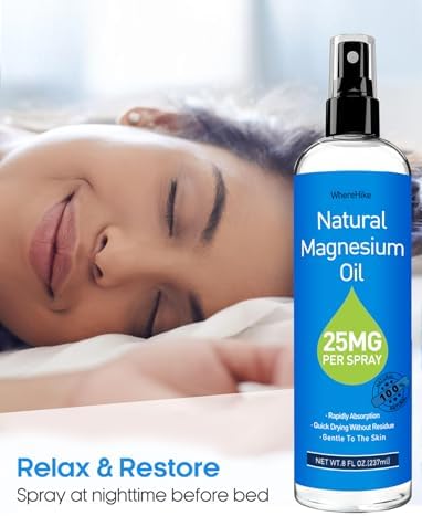 Topical Magnesium Lotion&Spray for Leg Cramps and Sleep,Nighttime Magnesium Cream for Pain,Muscle Relaxation,Calm,Deep Hydration for Body & Skin Care - Natural and Safe for Kids