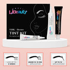 Libeauty Eyelash and Eyebrow Color Kit Brown Instant Hair Color Kit for Lash and Brow Perfect Partner for Lash Perm/Lift/Lamination Treatment Voluminous Coloring