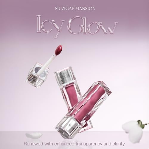 Icy Glow Lip Tint – Vegan Collagen, No-Stain, Hydrating Gloss, (K-Beauty) Makeup, Red & Tinted Shades (06 BETTER, 0.18 Fl oz)