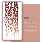 BOHOBABE Ginger Faux Locs Crochet Hair 24 Inch, Boho Soft Crochet Locs with Curly Ends, Long Copper Bohemian Goddess Locs Crochet Braids for Black Women (6 Packs, 350#)