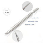 Pre-treatment Cuticle Pusher, Russian Prep Nail Pushers, Dual Ended Cuticle Remover with 100/180 Grit Sandpaper Sheets, Nail Care for Manicure Pedicure Nail Art
