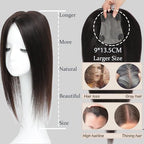 Hair Toppers for Women Real Human Hair, 360° 3D Human Hair Toppers for Women with Thinning Hair Upgrade Middle Part Clip in Bangs Hair Topper Hair Pieces for Women Daily (Mocha Brown, 18 Inch)