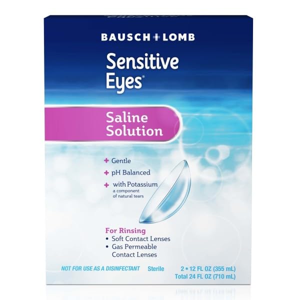 Bausch and Lomb Sensitive Eyes Saline Solution -- 24- oz Per Box (Value Pack of 4)