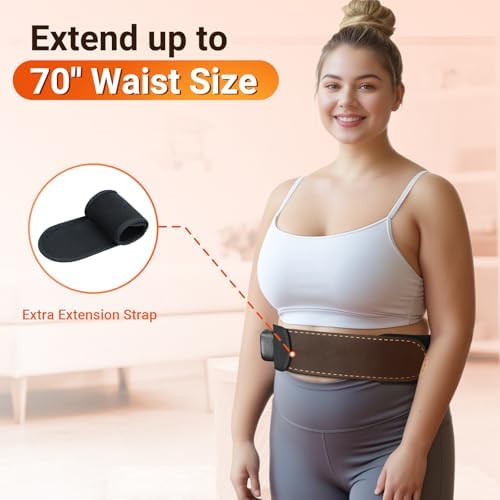 Comfytemp 5000mAh Portable Red Light Therapy Belt for Body, FSA HSA Eligible Near Infrared Light Therapy Wrap, 13W Cordless Flexible Light Wrap for Waist Belly Lower Back Joint Muscle Pain Relief
