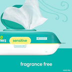 Pampers Easy Ups Pull On Training Underwear Girls, 2T-3T, 2 Month Supply (2 x 140 Count) with Sensitive Water Based Baby Wipes 12X Multi Pack Pop-Top and Refill (1008 Count)
