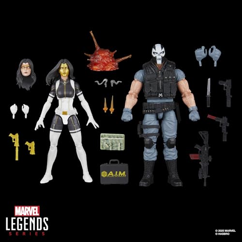 Marvel Legends Series Madame Masque & Crossbones, Marvel Super-Villains Comics Collectible 2-Pack, 6-Inch Action Figures (Amazon Exclusive)