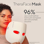 TheraFace Mask LED Light Therapy Skin Care Face Mask with Vibrating Massage - FSA Eligible Blue & Red Light Therapy for Face - LED Facial Massager for Wrinkles, Skin Tightening & Dark Spots