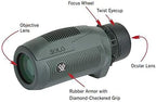 Vortex Optics Solo Monocular 10x25 - Adjustable Eyecup, Fully Multi-Coated Lenses, Rubber Armor, Non-Slip Grip, Fogproof, Waterproof - Unlimited, Unconditional Warranty