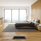 VOISEN Floor Register 4x10, 4 Pack Black Floor Register Vents,Heavy Duty Steel Walkable Floor Vents,Vent Covers for Home Floor