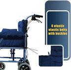 Big Hippo Wheelchair Seat Cushions, Comfortable Wheelchair Cushions for Pressure Relief, Soft Wheelchair Seat Cushions Pain Relief -17 ×17 Inches - Prussian Blue