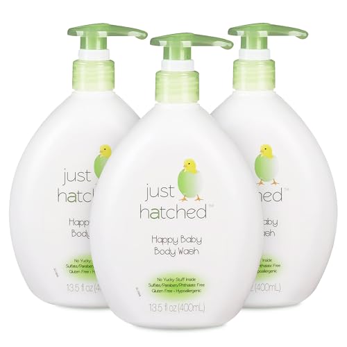 Happy Baby Body Wash Multi-Pack - Gentle Bath + Body Cleanser, Huggable Yummy Fragrance for Newborns, Hypoallergenic, No Yucky Stuff & Harsh Ingredients, 13.5 fl oz (3 Pack)