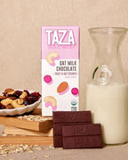 Taza Chocolate Organic Oat Milk Chocolate Bar, Fruit & Nut, 2.5 Ounce (10 Count), Vegan