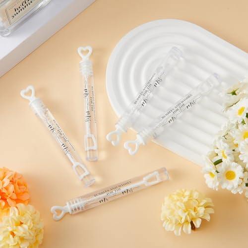 120 Count Wedding Mini Bubble for a Wedding Wands Bulk Heart Bubble Wand for Guests Send Off Party Supplies Valentine Anniversaries Celebration (Love Air)