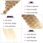 ZRQ 24 Inch Ocean Wave Crochet Hair 7 Packs Curly Braiding Hair Deep Wave Twist Crochet Hair for Boho Goddess Box Braids Goddess Locs Bohemian Braiding Hair Extensions #T27613