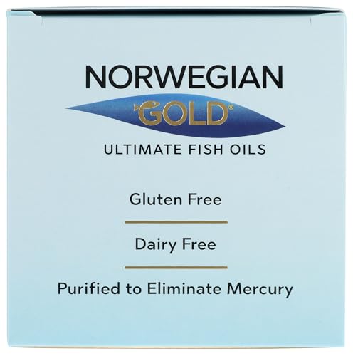 Renew Life Norwegian Gold Critical Omega Softgels, Daily Supplement Supports Heart, Brain and Joint Health, EPA and DHA Omega-3 Fish Oil, Dairy and gluten-free, 850 Mg 120 Count